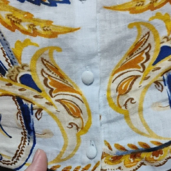 SALE! Joie Floral Print Linen Top & Matching Belted Shorts Set XL (XX-53) - Picture 5 of 10